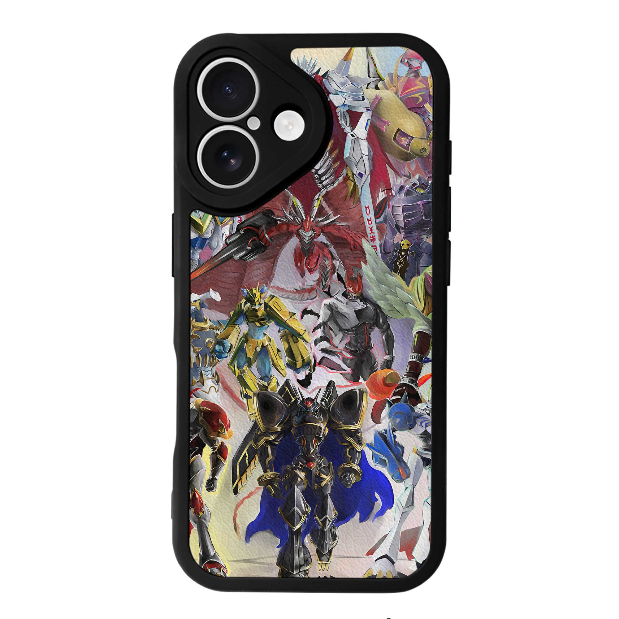 （画像用） Digimon デジタルモンスター/デジモン 【iPhone 16シリーズ対応】シリコンスマホケース（レザー調） 材質：シリコン